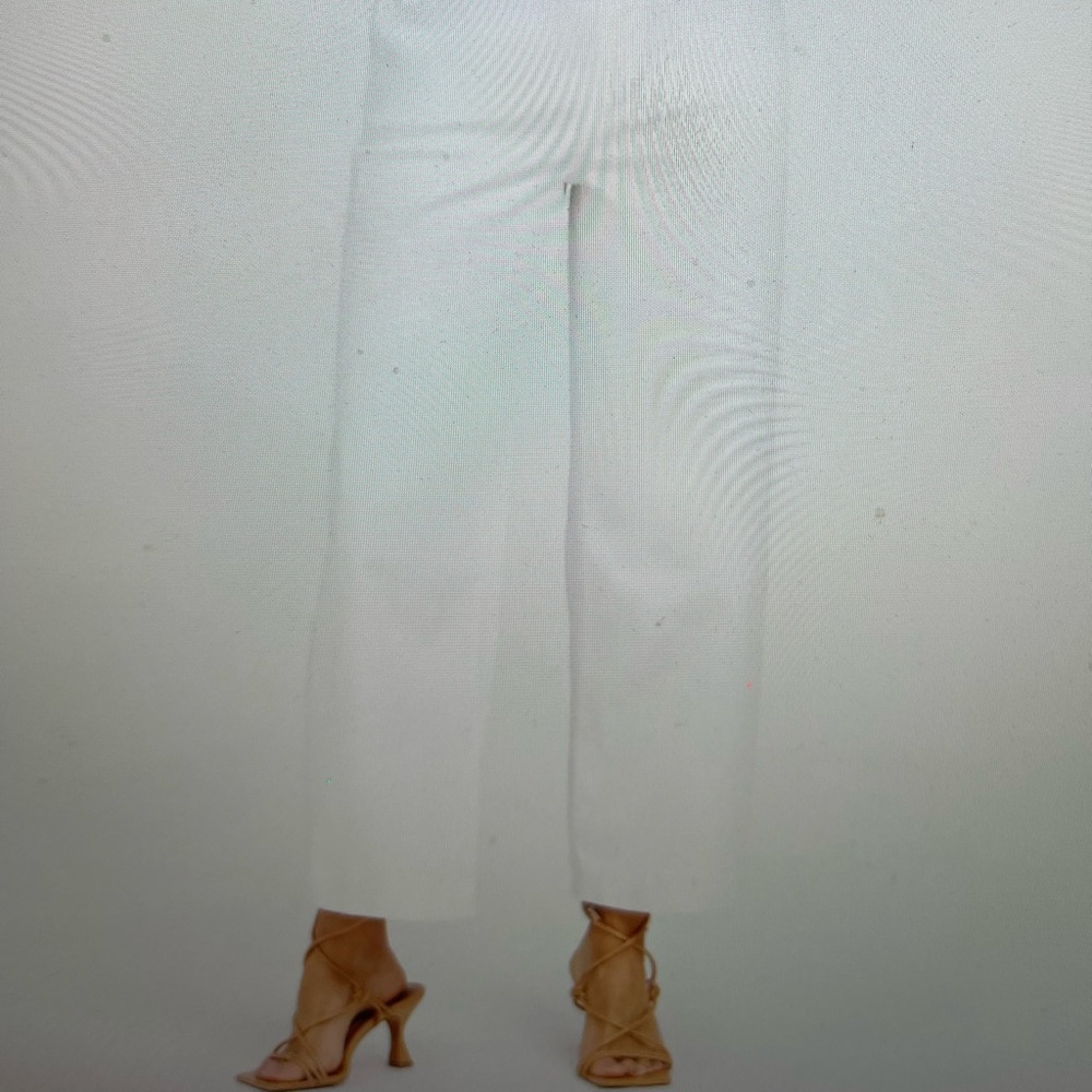 Spanx stretch twill cropped wide leg pant